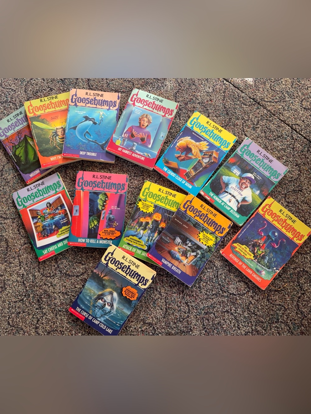 Vintage Goose Bumps Books First Printing Scholastic lot of 12 novels